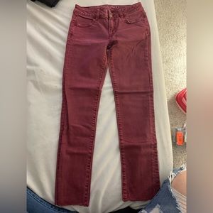 Burgundy Jeans